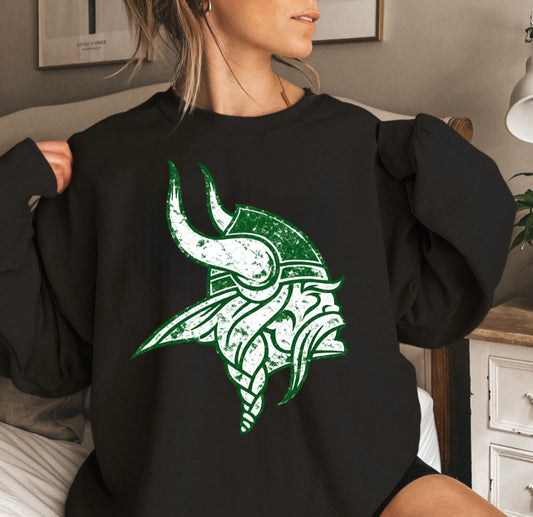 Skyline Distressed Viking Head