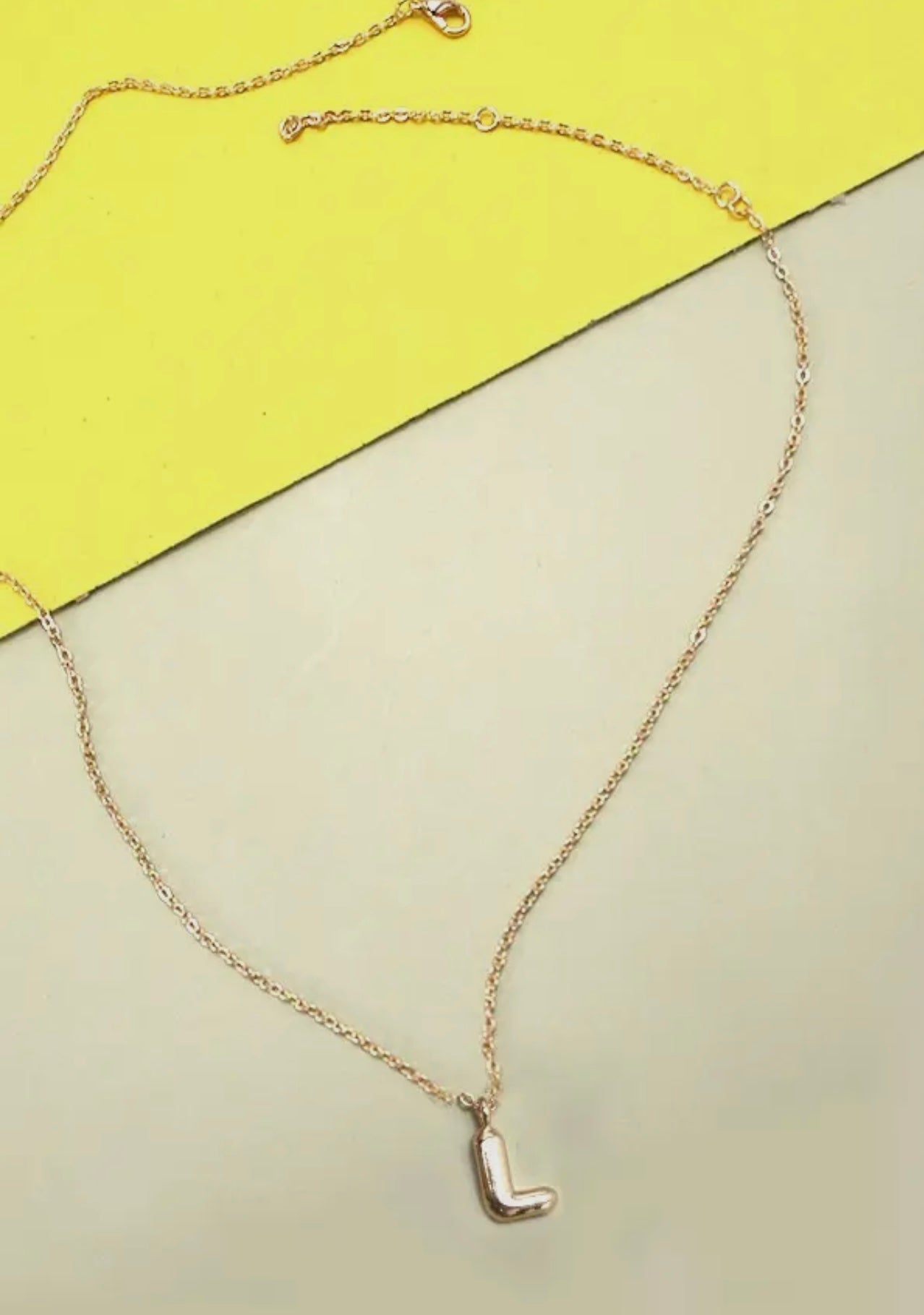 Personalized Bubble Balloon Initial Necklace