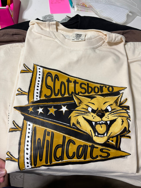 Scottsboro Wildcat Flag Pendant