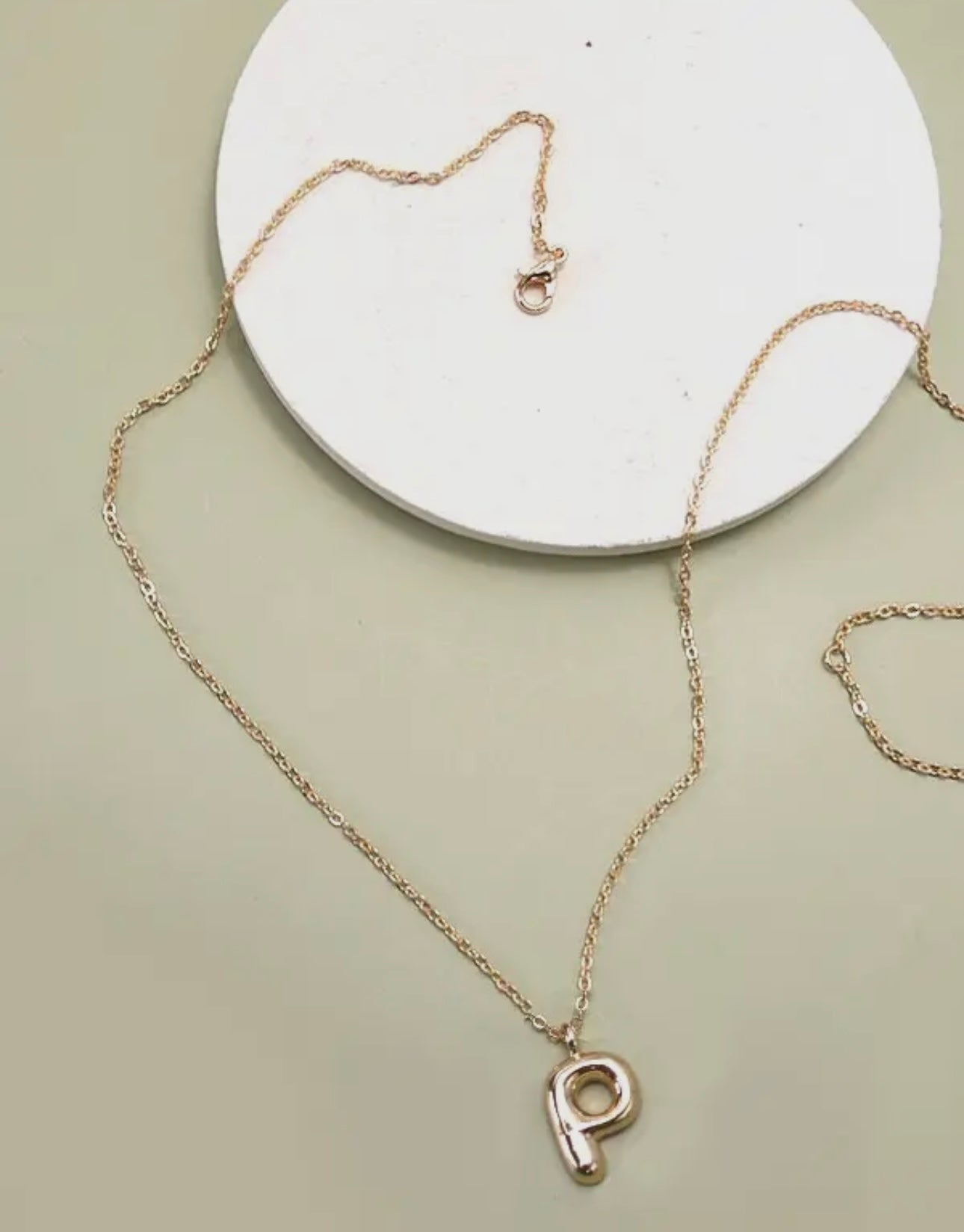 Personalized Bubble Balloon Initial Necklace