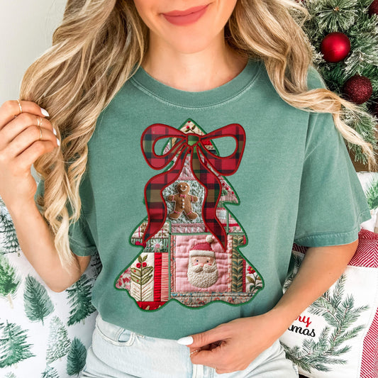 Patchwork Quilt Christmas Tree