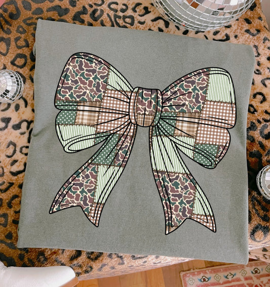 Camo Patchwork Bow
