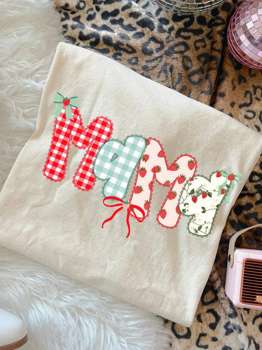 Mama Strawberry Gingham