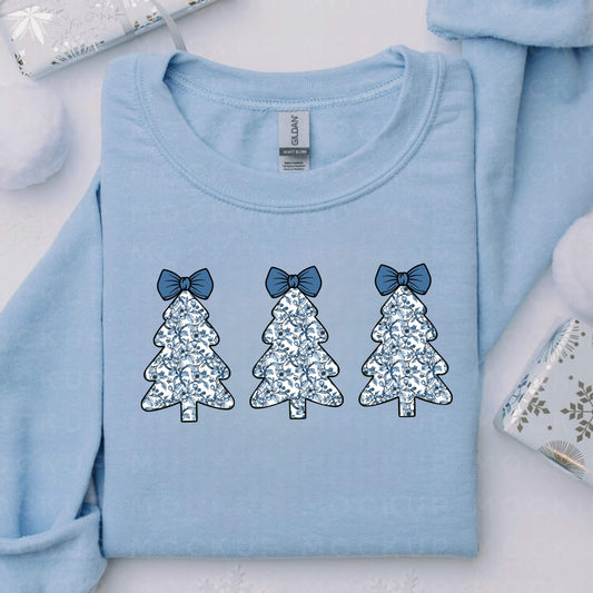 3 Blue Tolie Christmas Trees