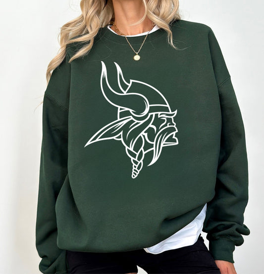 Skyline White Viking Head