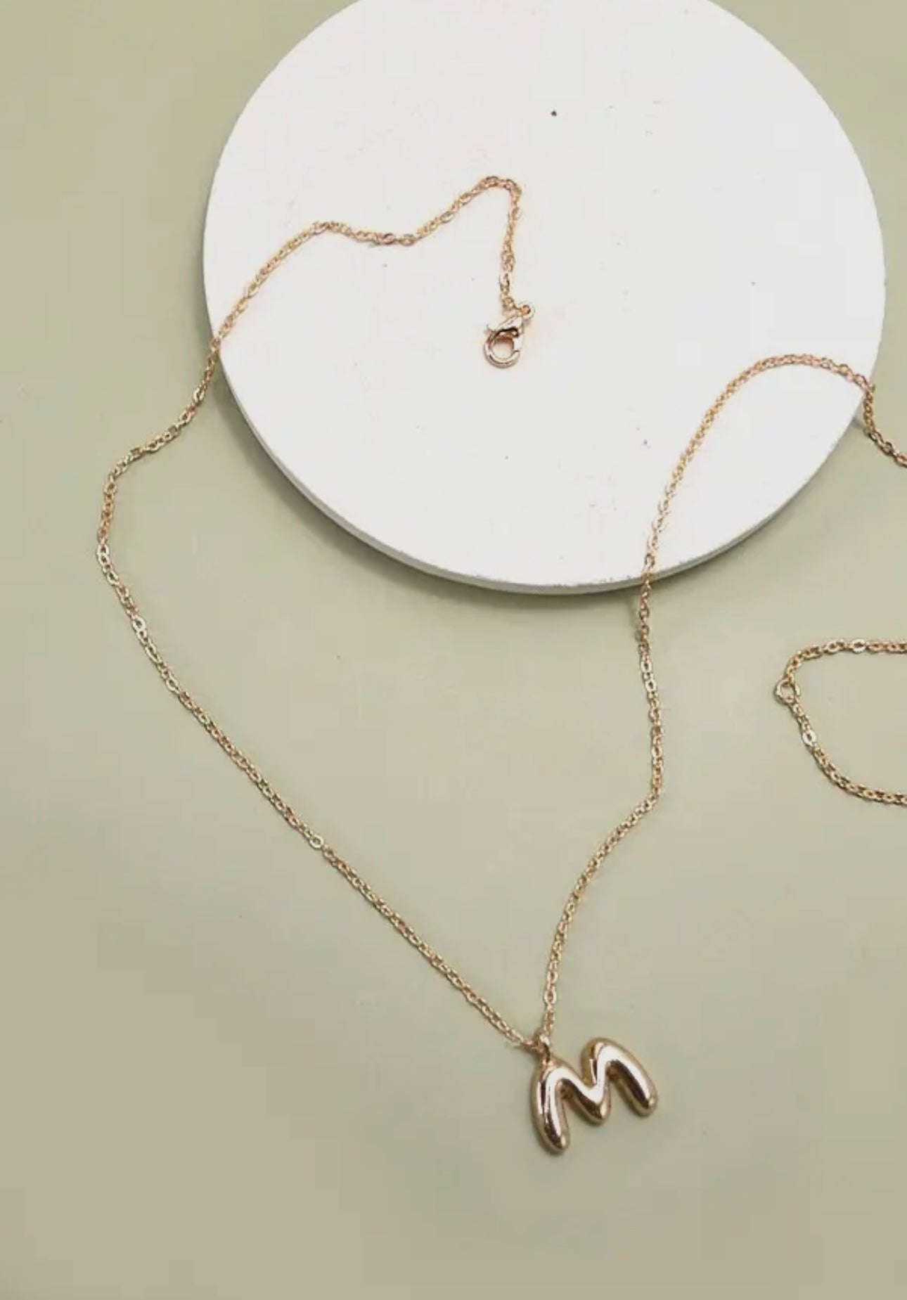 Personalized Bubble Balloon Initial Necklace