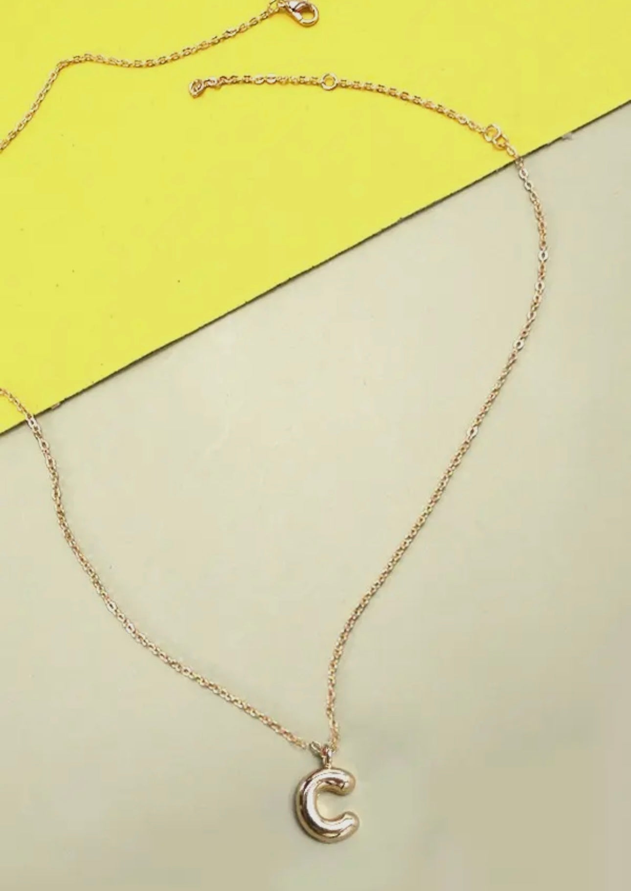 Personalized Bubble Balloon Initial Necklace