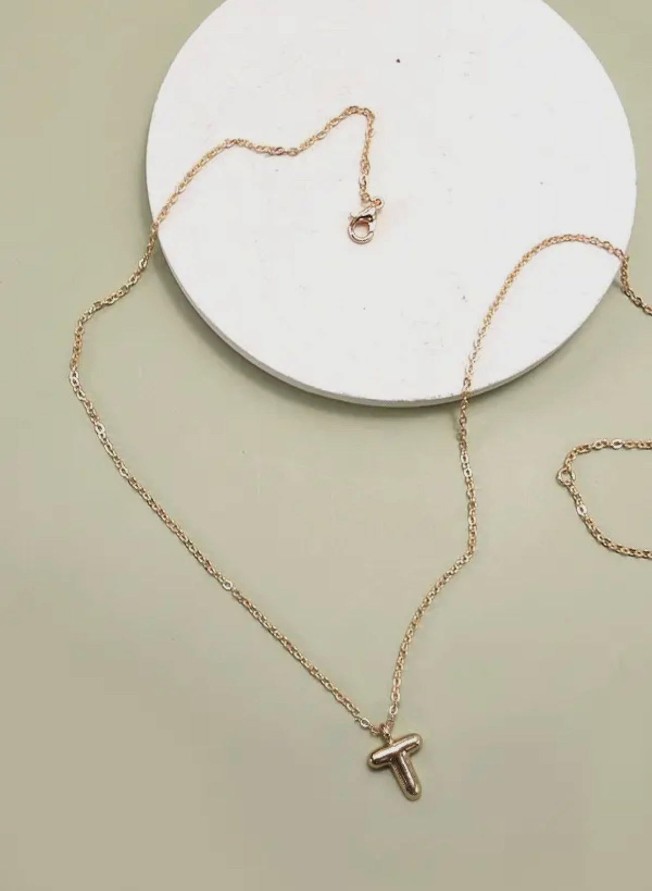 Personalized Bubble Balloon Initial Necklace