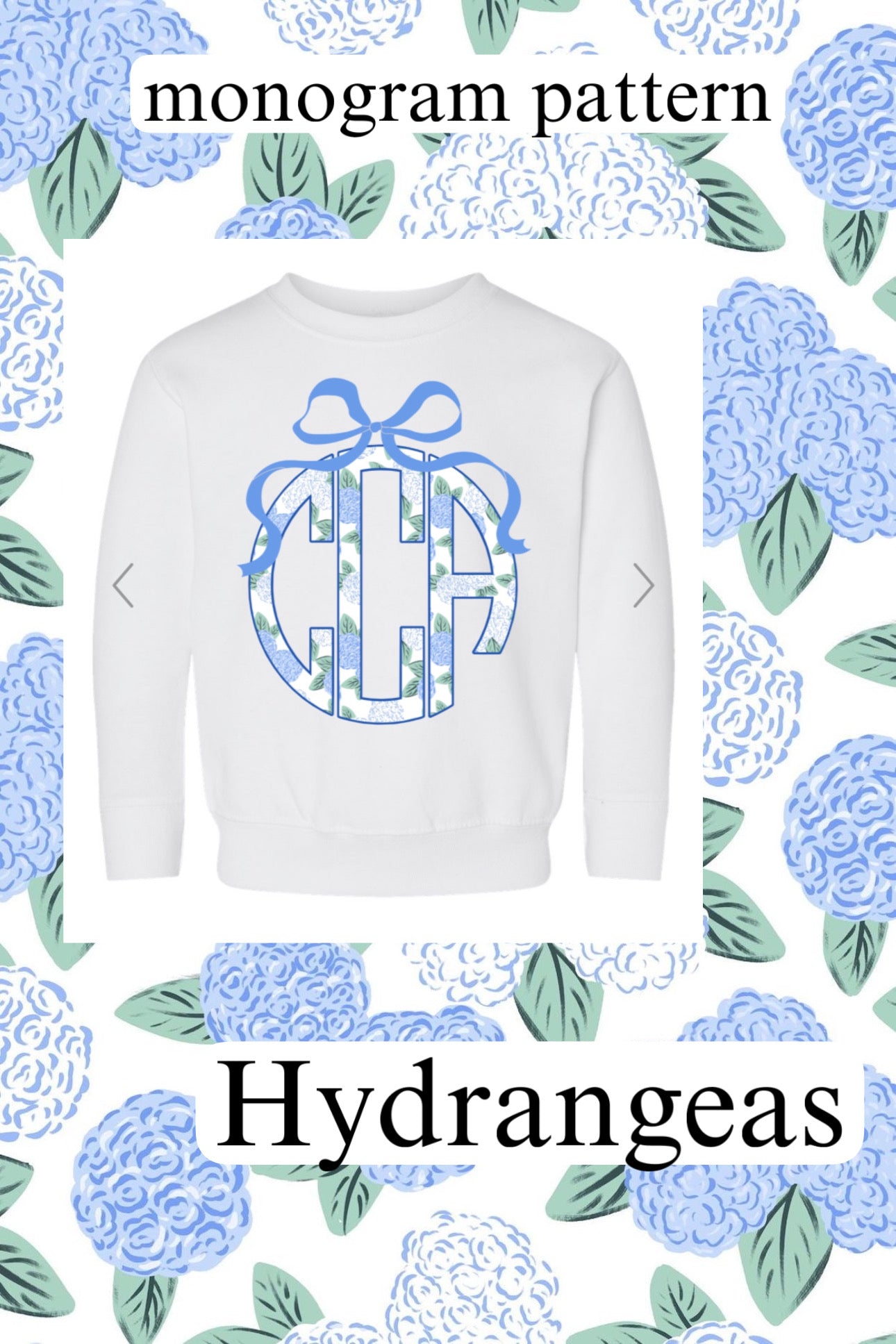 Coquette Monogram Toddler Bow Sweatshirt