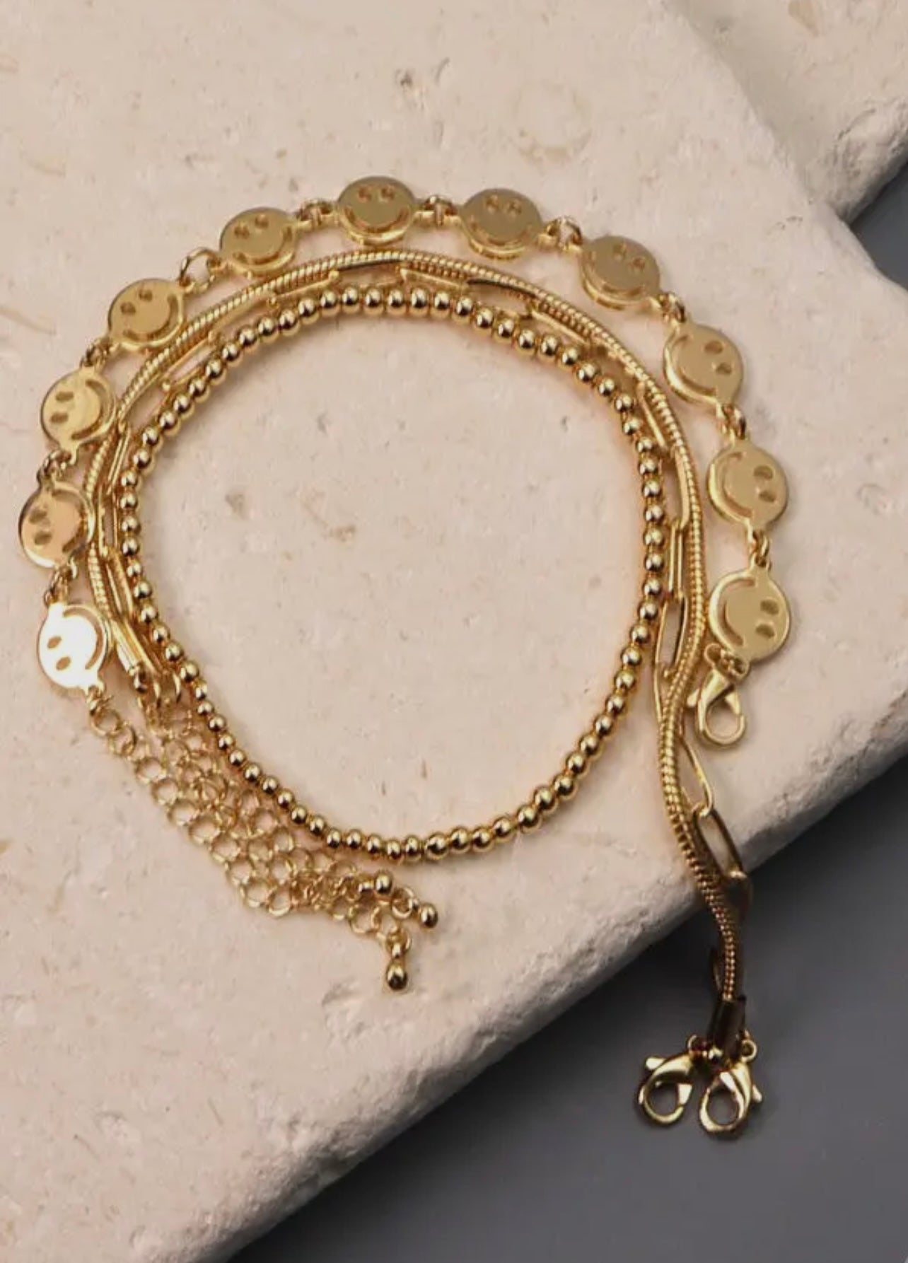 Smiley Bracelet Stack