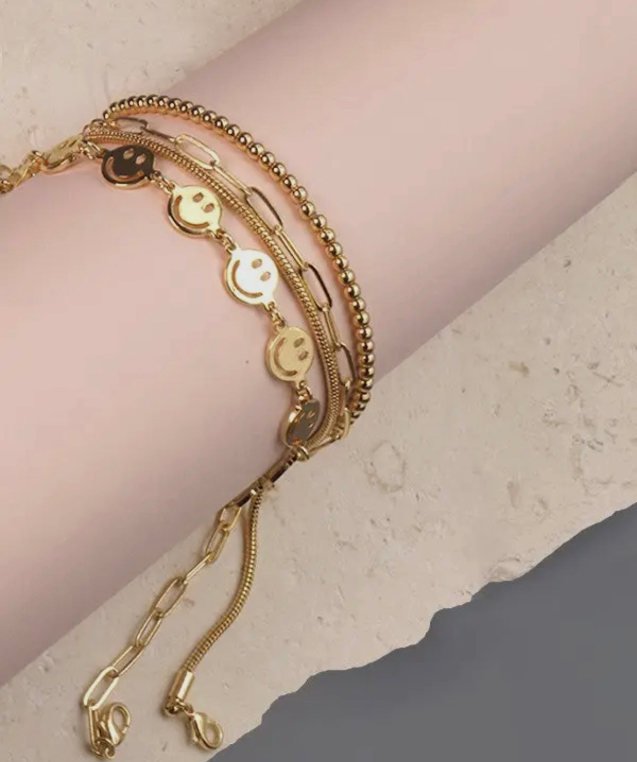 Smiley Bracelet Stack