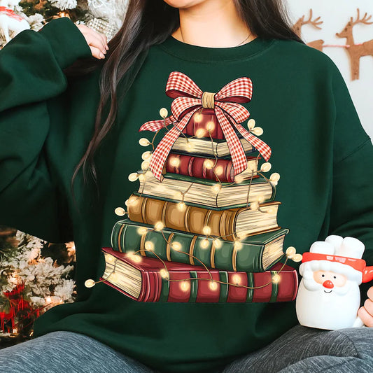 Christmas Vintage Book Stack