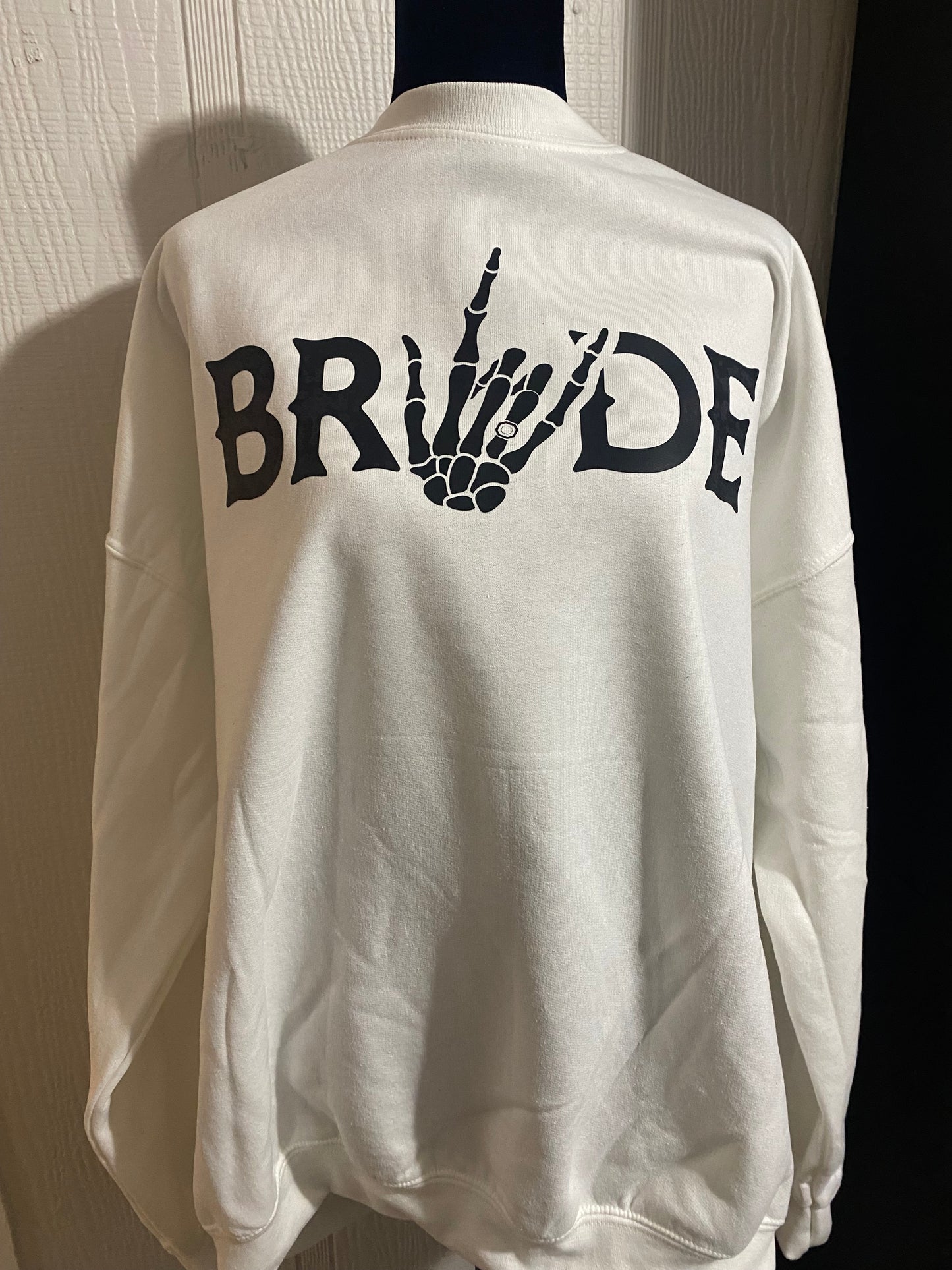 Bride Ring Skeleton Hand Sweatshirt