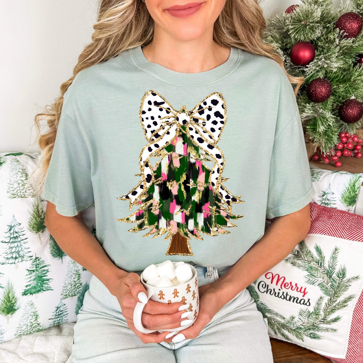 Polka Dot Bow Christmas Tree