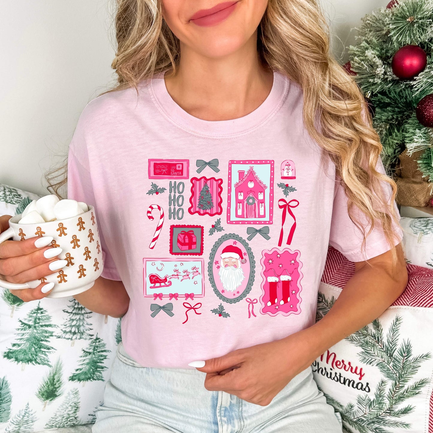Pink Christmas Collage