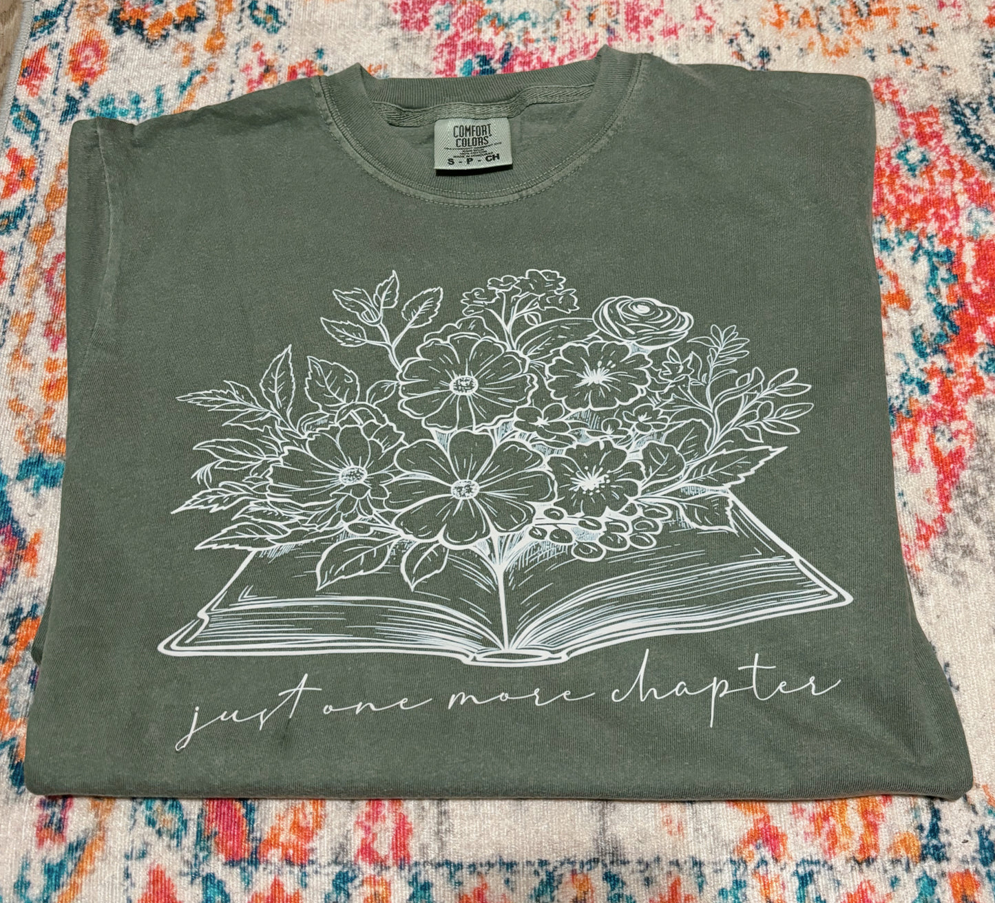 Just One More Chapter Floral Tshirt