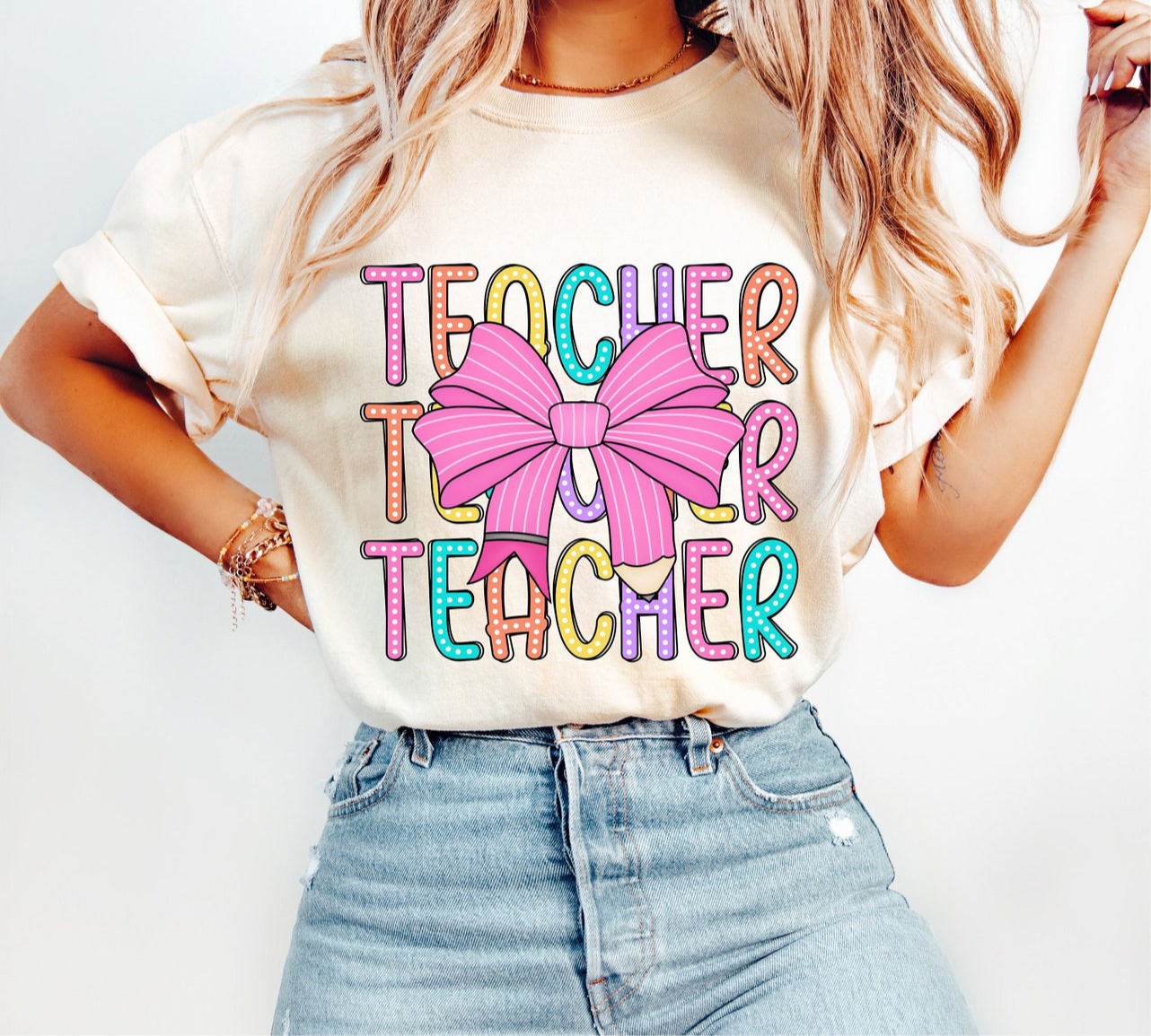 Teacher Bow Tee