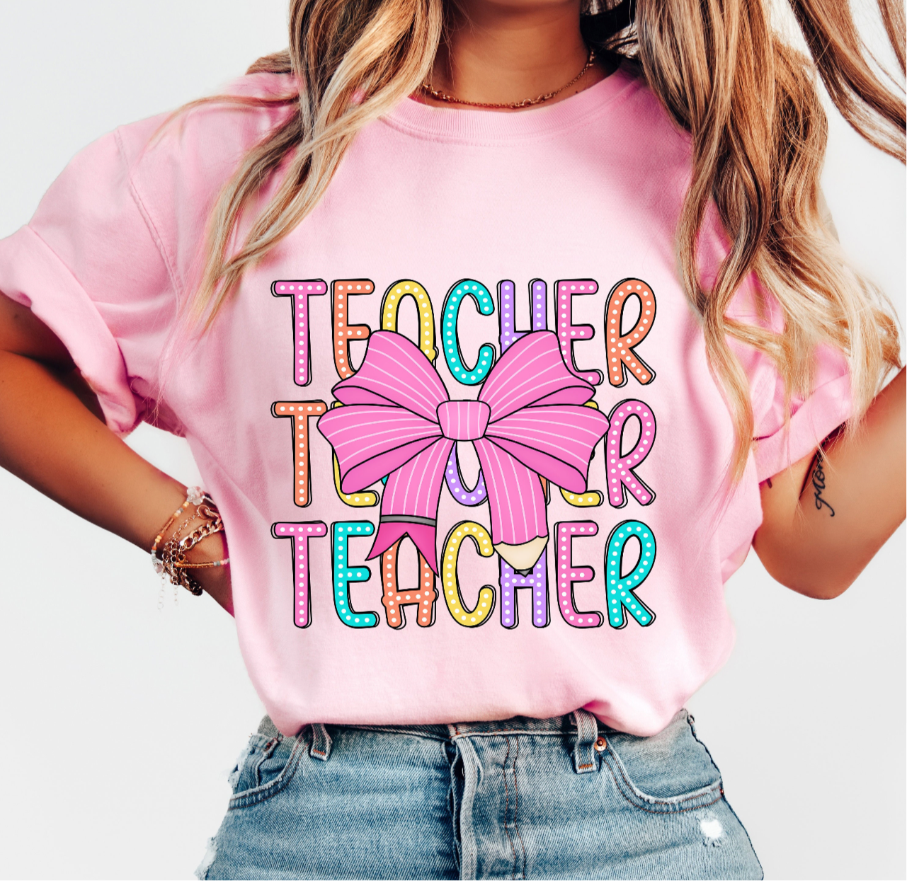 Teacher Bow Tee