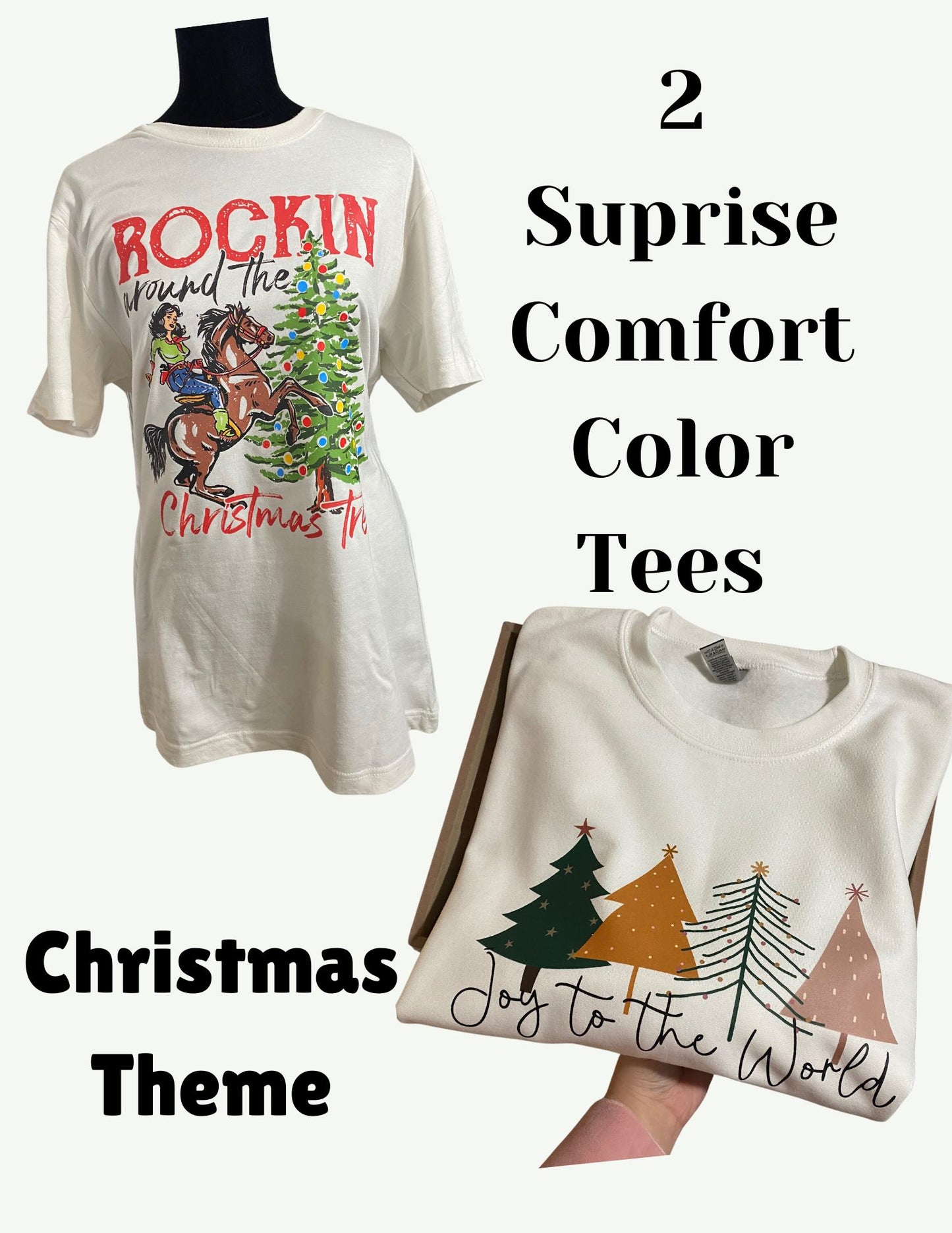 Christmas Theme : 2 Suprise Comfort Color Tees