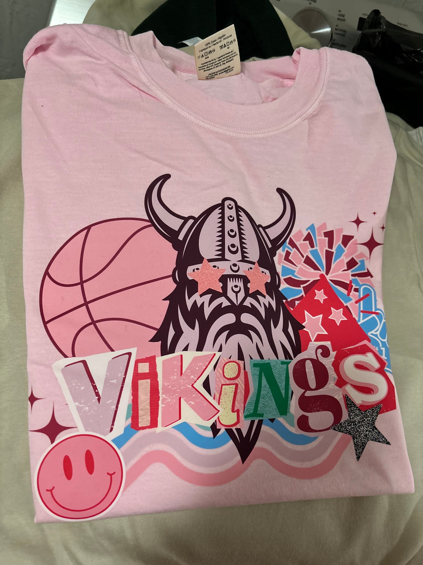 Vikings Basketball Pink