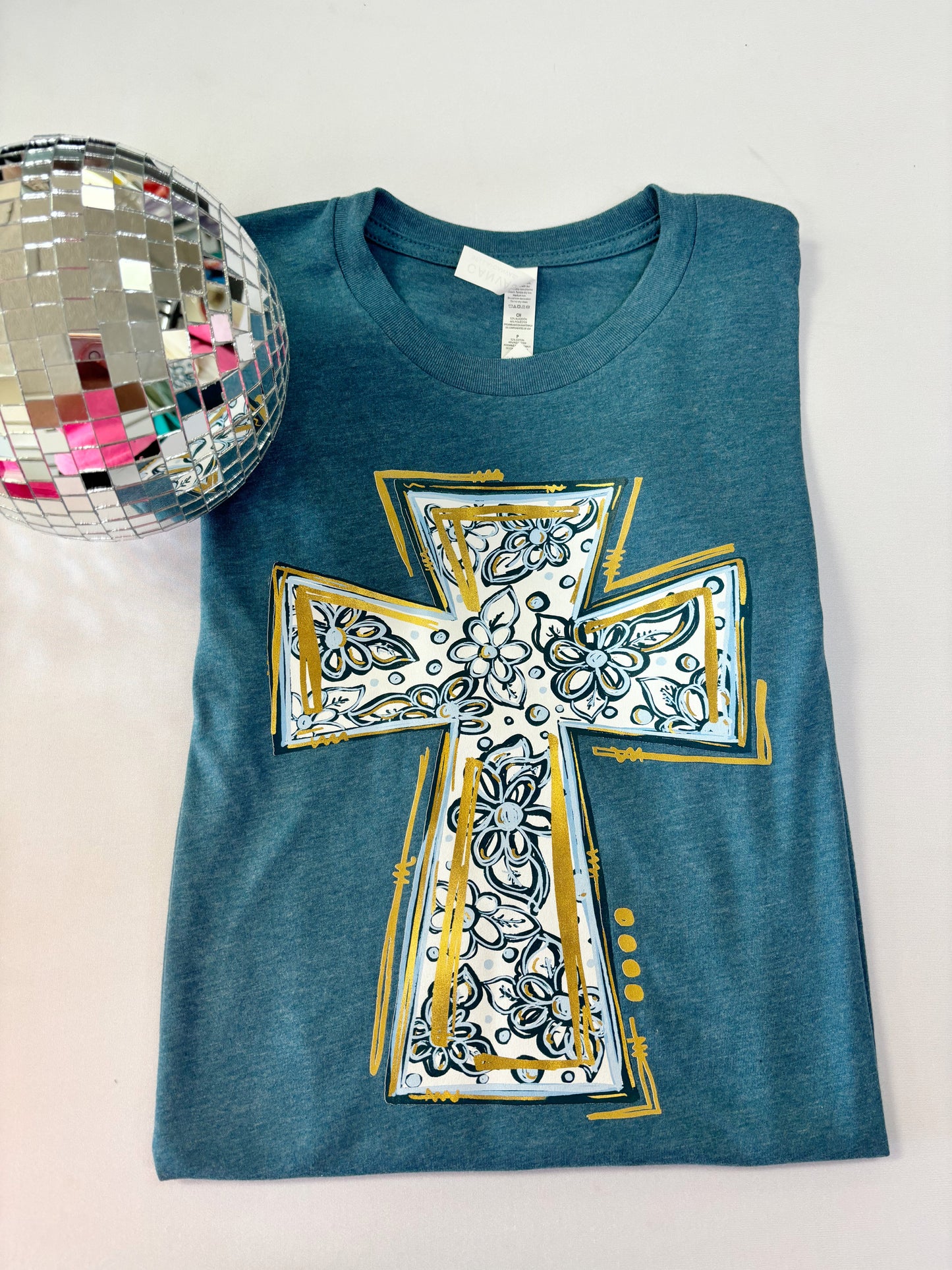 Floral Cross Tshirt