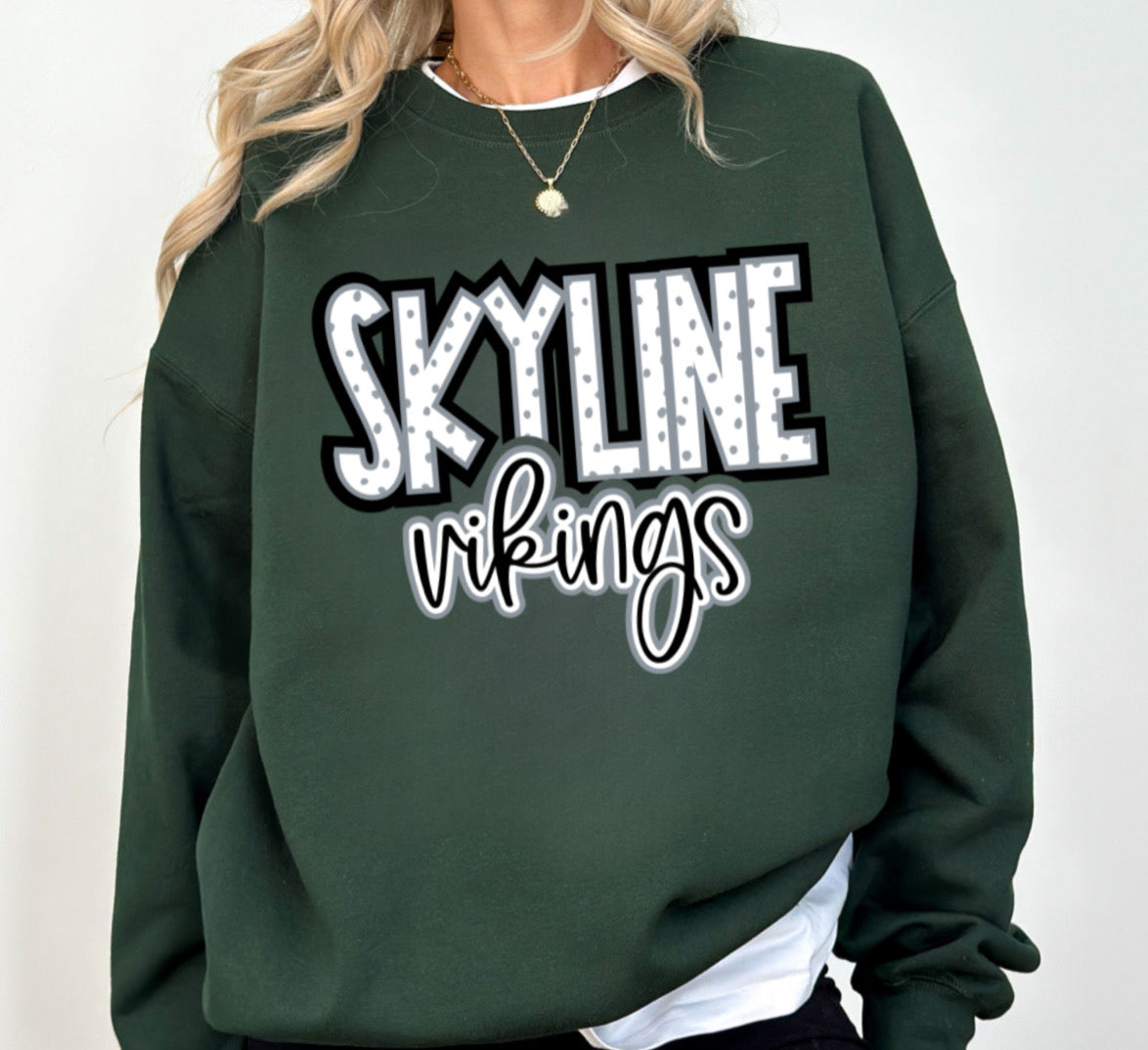 Skyline Vikings Polka Dot Sweatshirt