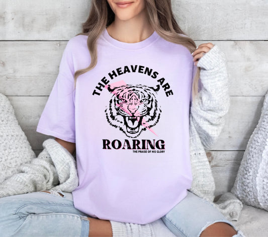 Heavens are Roaring Pink Lighting T-shirt