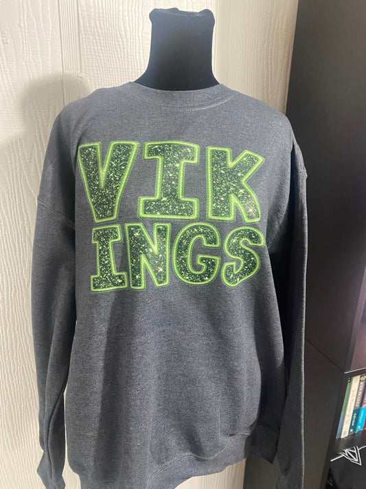 Vikings Faux Glitter Sweatshirt