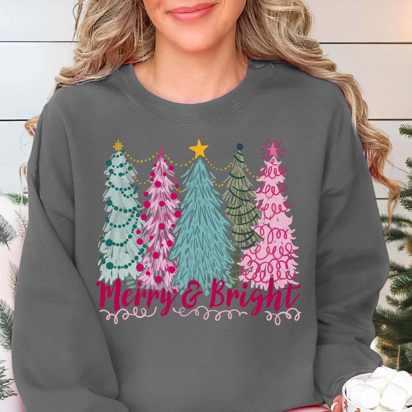 Merry and Bright Colorful Trees