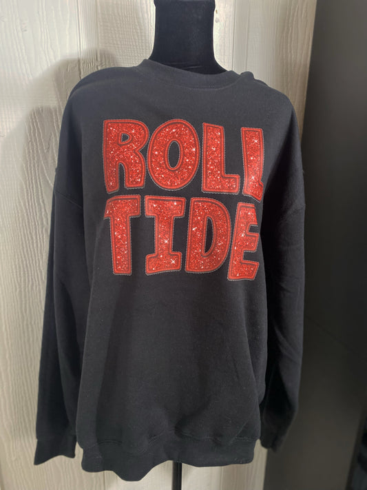 Roll Tide Faux Glitter Sweatshirt