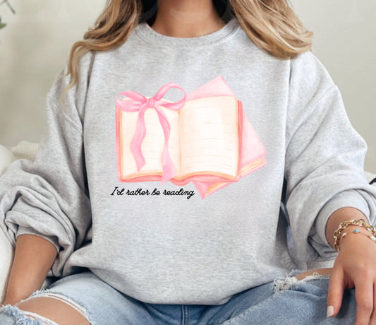 I’d Rather Be Reading Bow Sweatshirt