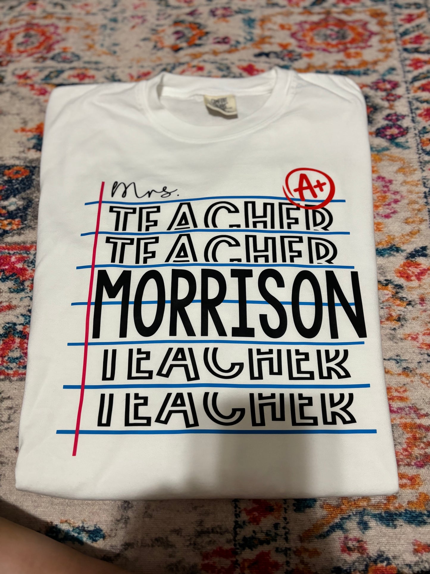 Personalized Paper Teacher Tshirt