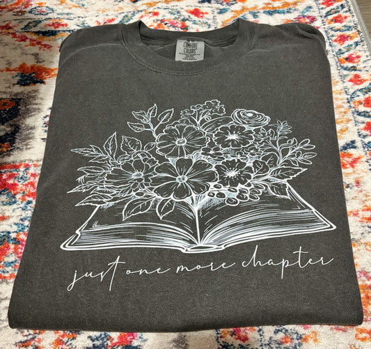 Just One More Chapter Floral Tshirt