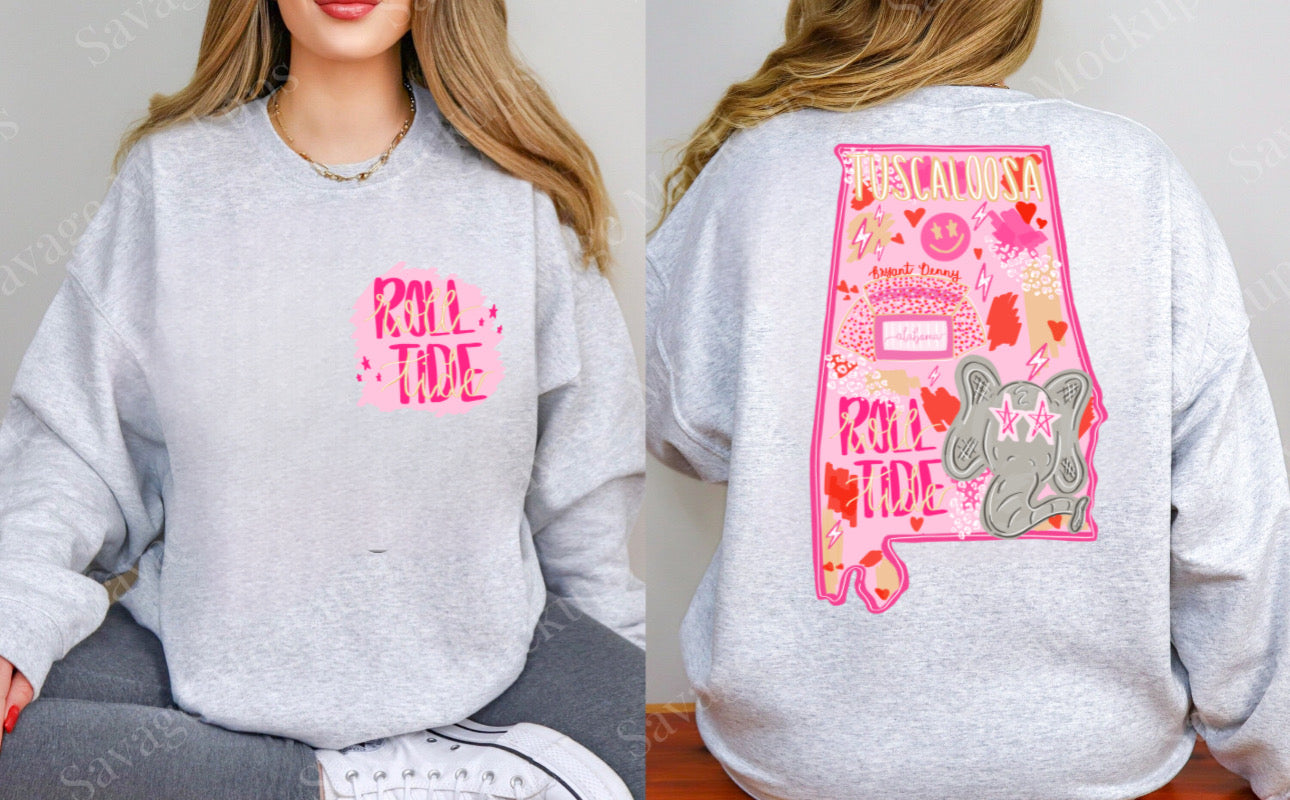 Pink and Preppy Alabama Sweatshirt