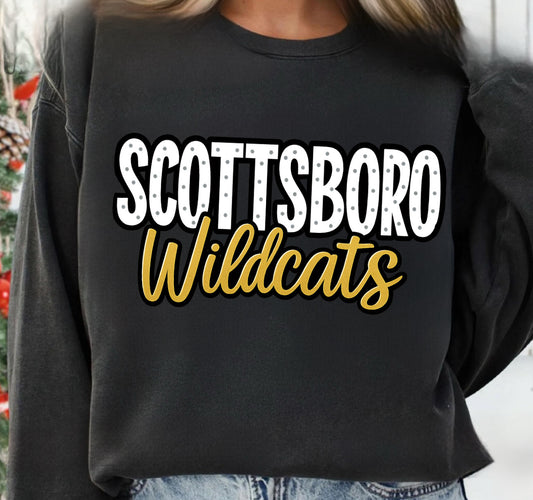 Scottsboro Wildcat Polka Dot