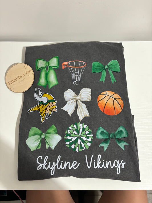 Skyline Vikings Basketball Bows