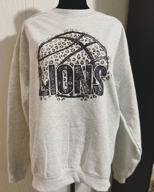 Lions Leopard Basketball Sweatshirt