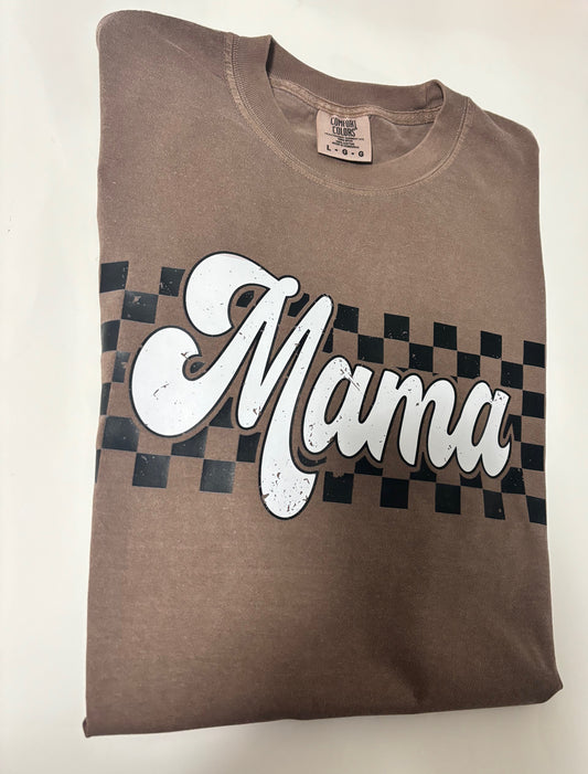 Mama Checkered Vintage T-shirt