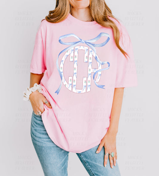 Bows and Roses Monogram T-Shirt