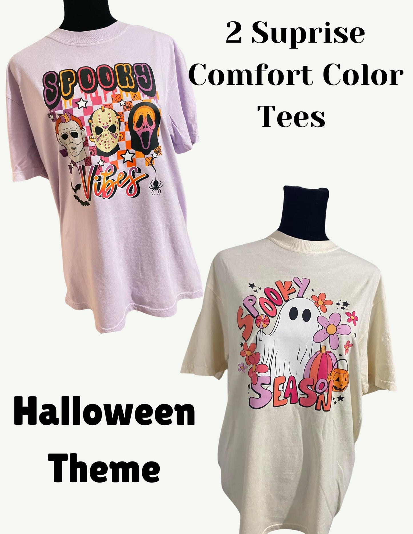 Halloween Theme : 2 Suprise Comfort Color Tees