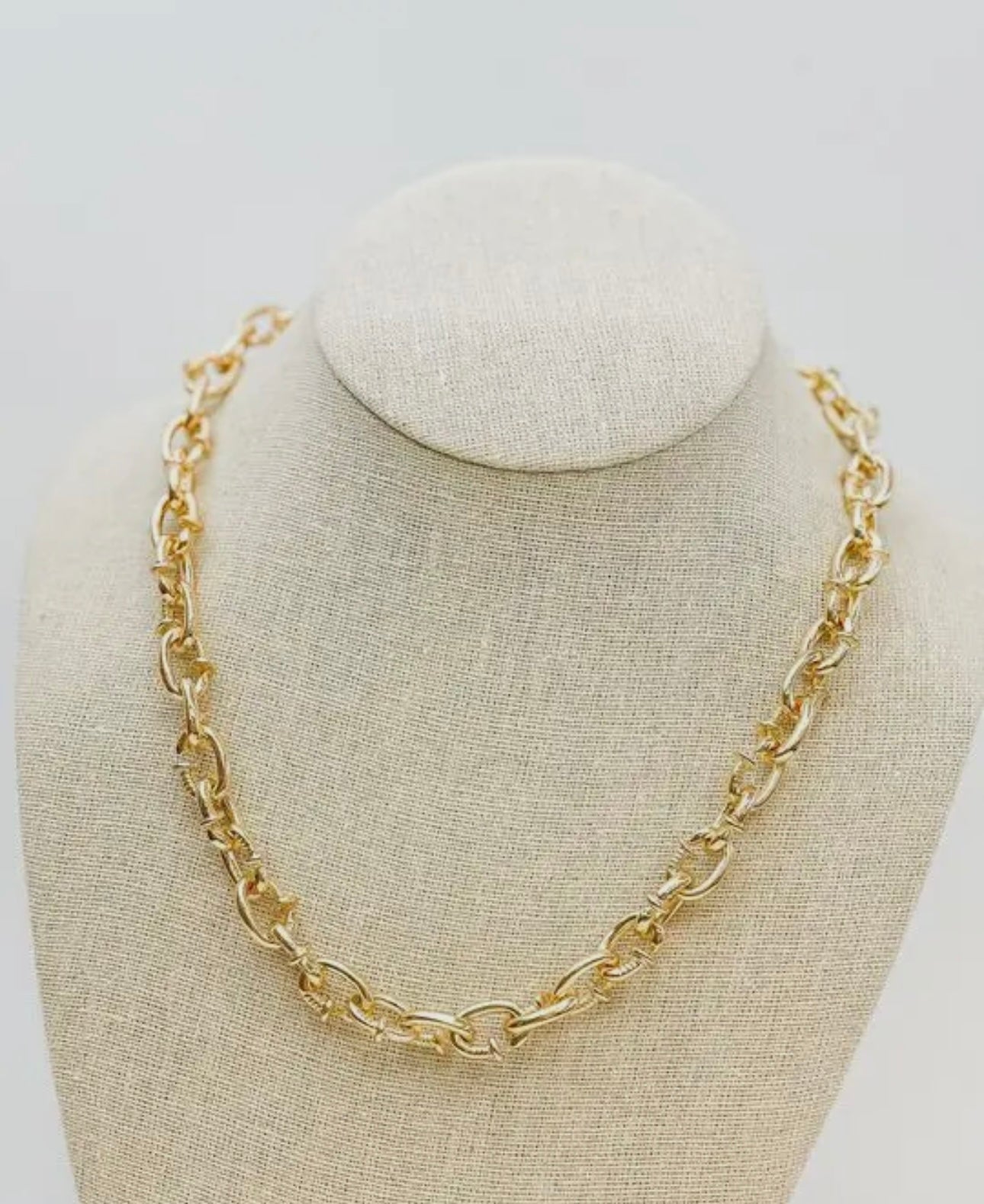 Gold Chain Link Necklace