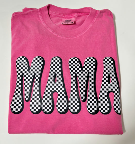 Mama Retro Checkered T-shirt