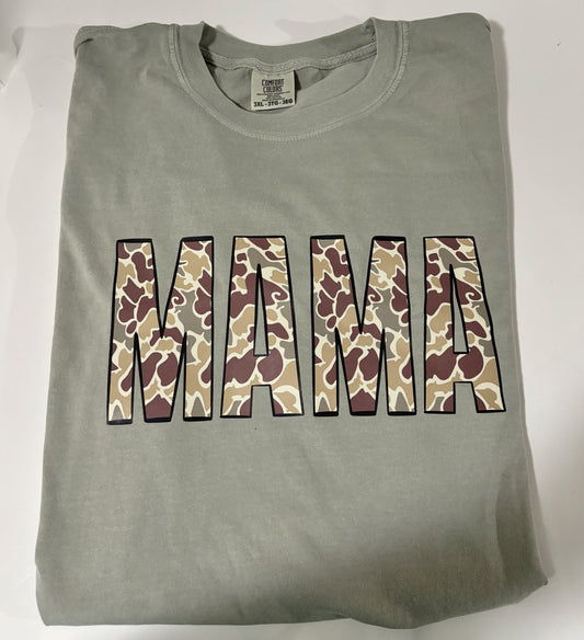 Mama Retro Camo Tshirt